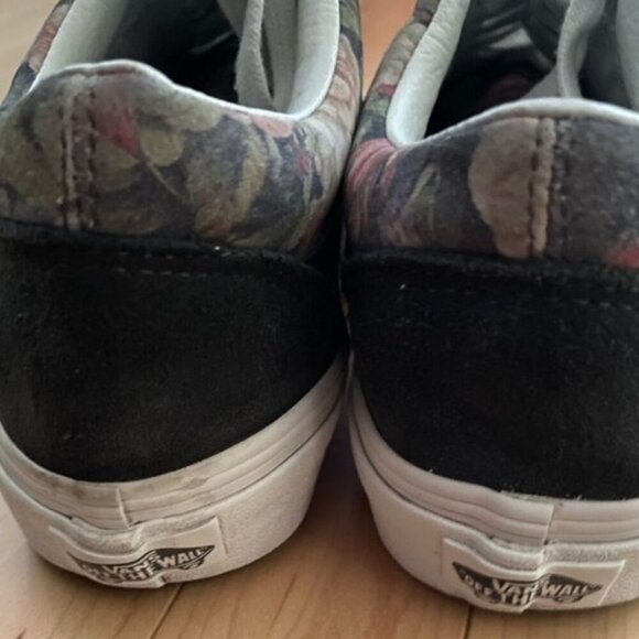VANS Old Skool Moody Floral Skate Shoe Dark Gray Suede Womens 8.5 - Picture 6 of 6